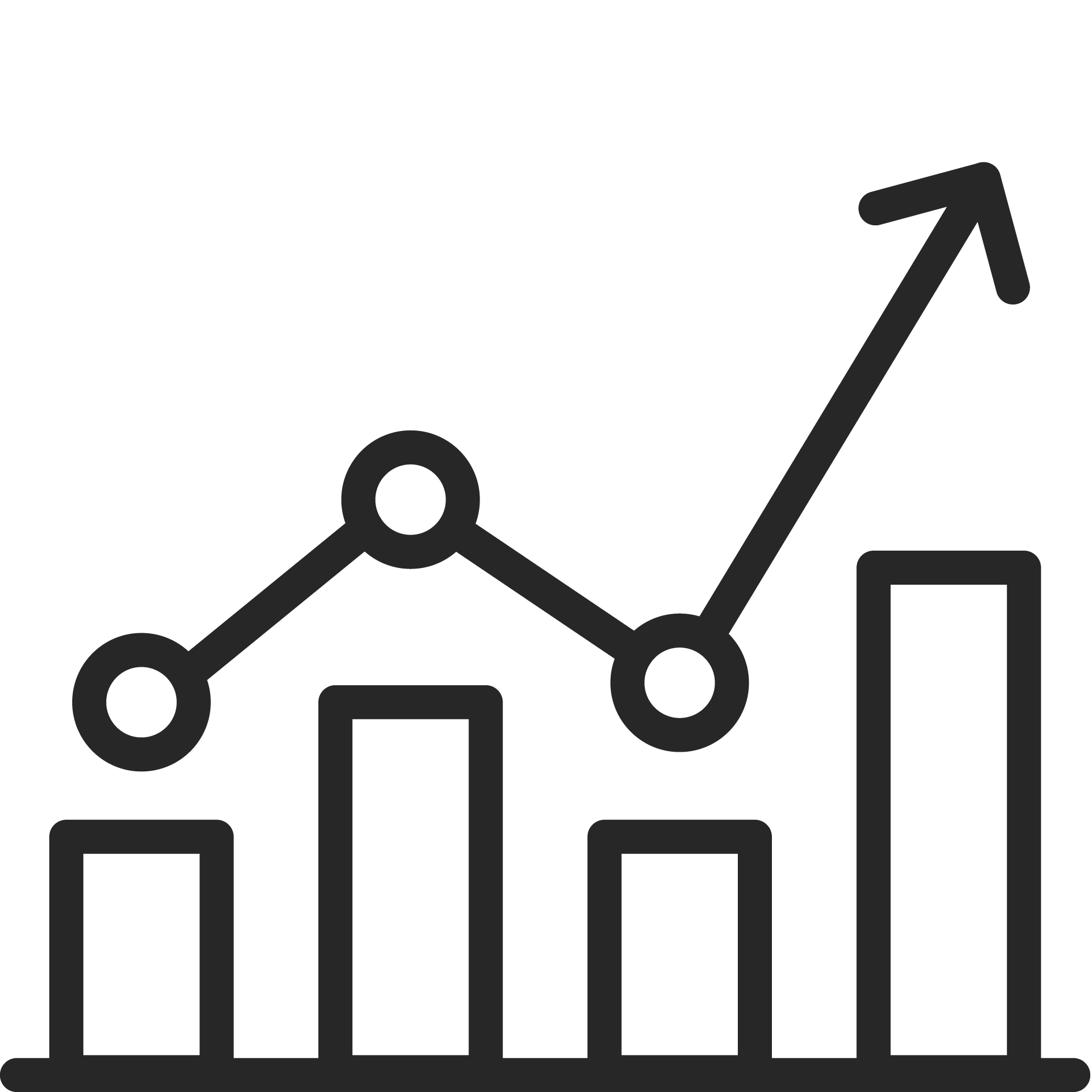 Full insight and transparency into our process through the use of data and analytics Icon